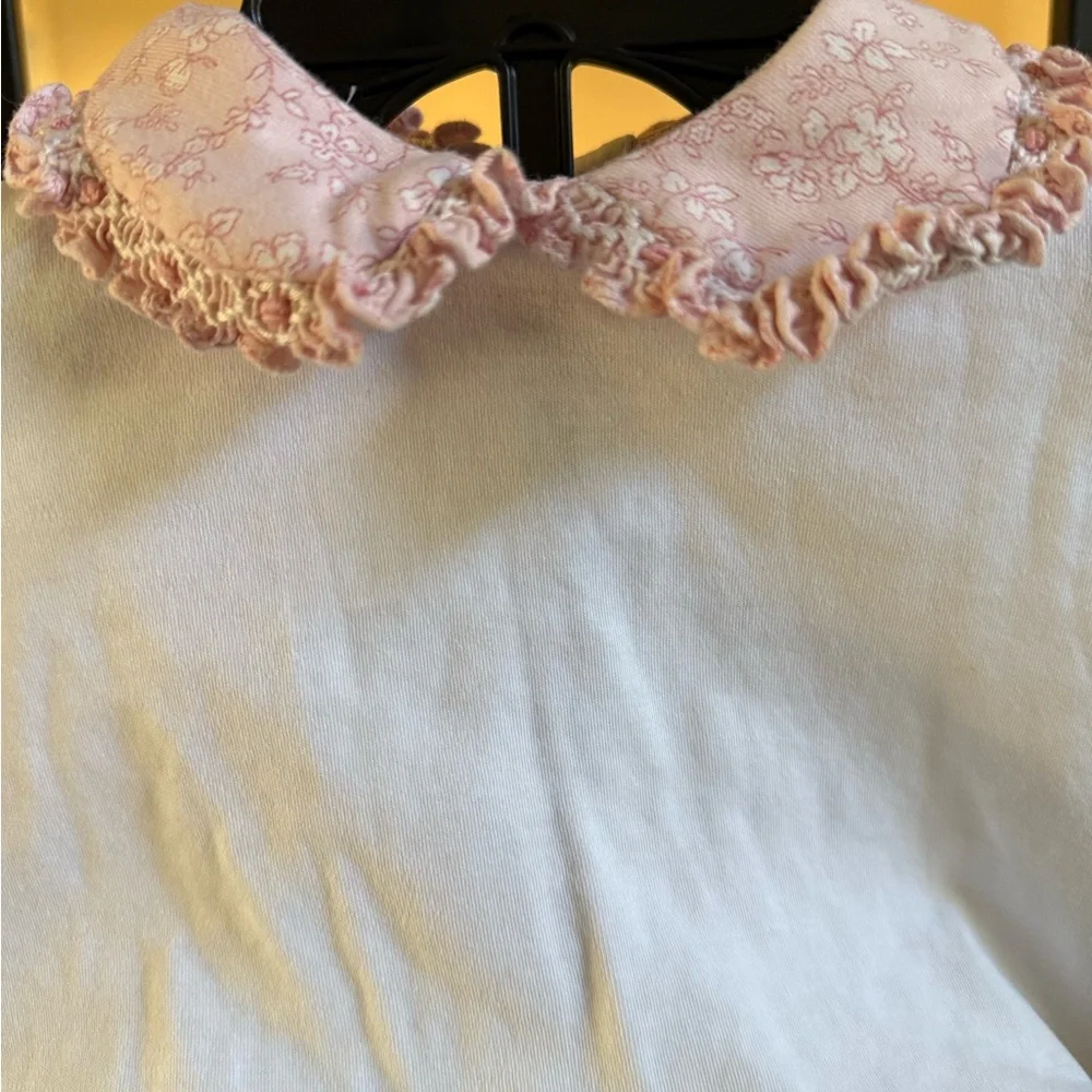 Pink and White Floral Petite Baby Bloomer Set